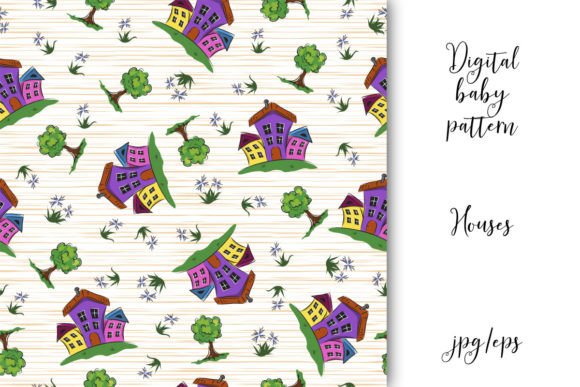 Download Seamless Patterns, Houses, Vector - Seamless patterns Collection
