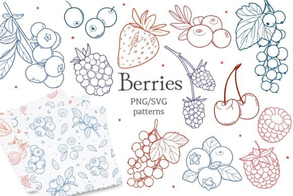 Download Berry Clipart SVG PNG, Fruit Patterns - Fruit Collection