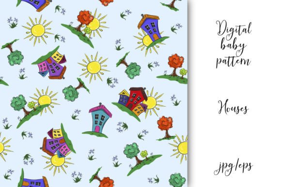 Download Seamless Patterns, Houses, Vector - Seamless patterns Collection