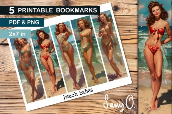 Download Bookmark Pin-up Girls Sexy Beach Babes - Sexy Collection