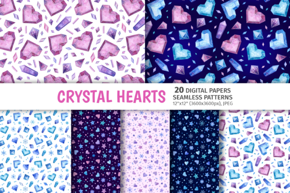 Download Hearts Seamless Patterns, Valentines Day - Seamless patterns Collection