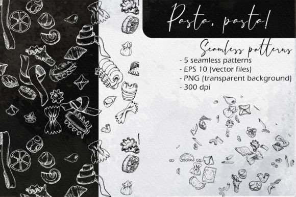 Download Pasta - Pasta: Seamless Patterns - Seamless patterns Collection