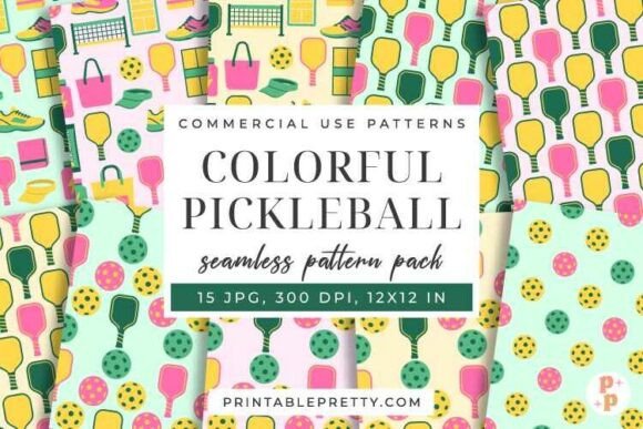 Download Preppy Pickleball Seamless Patterns - Seamless patterns Collection