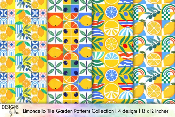 Download Limoncello Tile Seamless Patterns Pack - Seamless patterns Collection