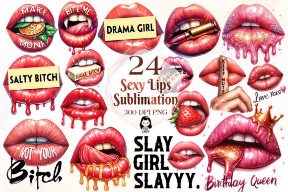 Download Sexy Lip Sublimation Clipart Bundle - Sexy Collection