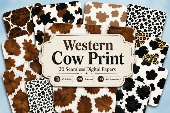 Download Western Cow Print Seamless Patterns - Seamless patterns Collection