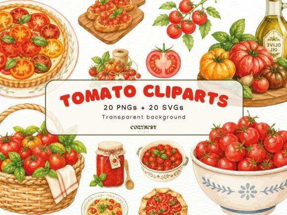 Download Tomato Watercolor Cliparts, Garden PNG - Garden Collection