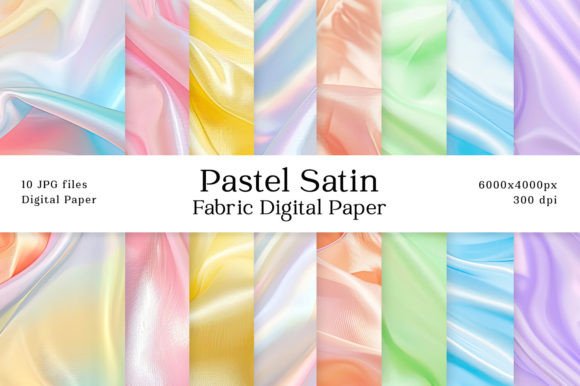 Download Pastel Silky Satin Fabric Digital Paper - Satin Collection