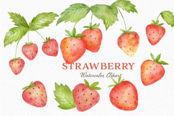 Download Strawberry Watercolor Clipart Berry PNG - Berry Collection