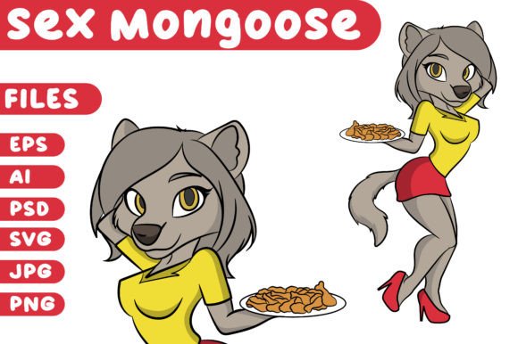 Download Gray Mongoose Cartoon Sexy Server Food - Premium Resources