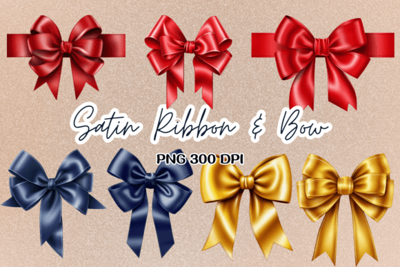 Download Satin Ribbon and Bow Clipart PNG - Satin Collection